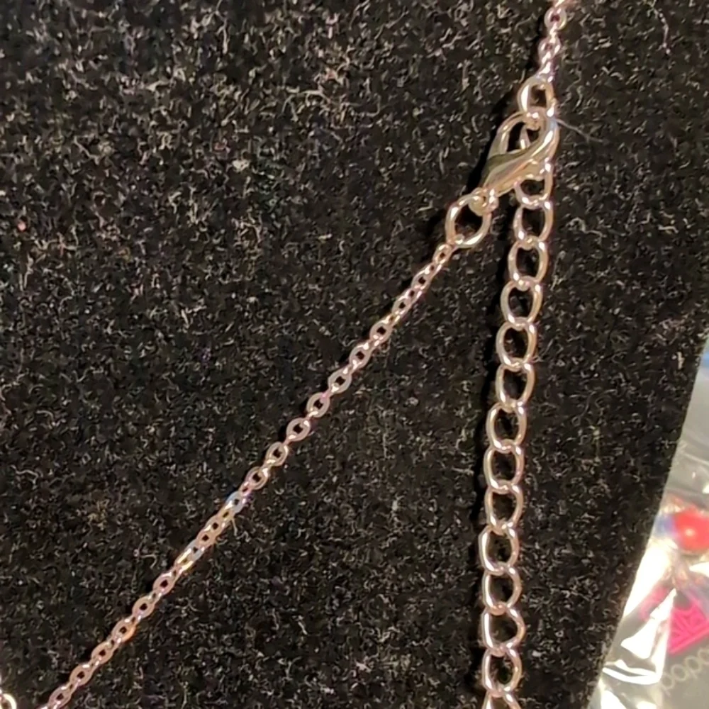 Silver Pave White Diamond Heart Necklace | 16” Short Chain
